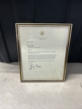 2006 George W Bush White House Letter New Year Autopen Signature Framed picture
