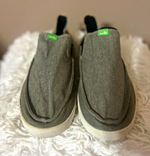 Sanuk Sidewalk Surfer SN 1094612 Gray Canvas Slip-On Lightweight Men's 10 picture
