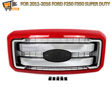 Vermilion Red & Chrome Front Radiator Grille Assembly For Ford F250 F350 2011-16 picture