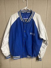Vtg Steve & Barry's Duke Blue Devils Varsity Jacket Blue White Size L picture