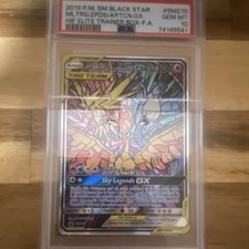 2019 POKEMON SM BLACK STAR PROMO FULL ART MOLTRES & ZAPDOS & ARTICUNO GX PSA 10 picture