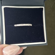 Blue Nile 14k WG 3/4 CTW Dot Dash Diamond Eternity band picture