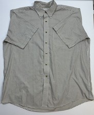 L.L. Bean Men’s Short Sleeve Checkered Shirt XL 100% Cotton picture
