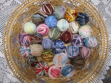 30-SCRAP YARN BALLS OF 4-PLY YARN  12 OZ. ALL SHADED ACRYLIC ALL DIFFERENT picture