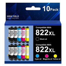822XL T822XL Ink Cartridges For Epson WorkForce Pro WF-4833 WF-4834 WF-4820 Lot picture