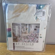 Vtg JCPenney By Design Riviera Valance 86x15 White Multi New Watercolor Floral picture