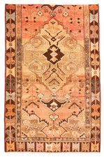 Vintage Traditional Hand-Knotted Area Rug 3'10