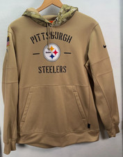 Nike Pittsburgh Steelers Salute To Service Therma Hoodie Tan Digi Camo L Dri-FIT picture