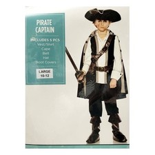 Seeing Red Kids Pirate Captain 5-Piece Costume (Child Size - Large 10/12) NEW picture
