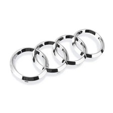 Audi 4-Ring logo ABS Silver Car Hood Front 285mm Bonnet Grill Trunk Emblem picture