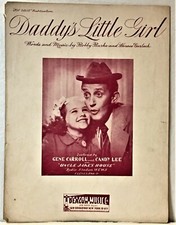 Rare DADDY'S LITTLE GIRL Gene Carroll Candy Lee 1949 Piano/Guitar/UkuleleVintage picture