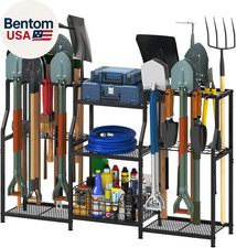 Garden Tool Organizer, Heavy Duty Yard Tool Tower Rack for Garage Organization a picture
