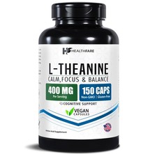 HealthFare L-Theanine 400mg, 150 Capsules, Non-GMO, Gluten Free, Made in USA picture