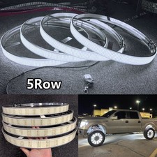 5 Row 17.5'' White High-density LED Truck Wheel Ring Lights Tire Light Brightest picture
