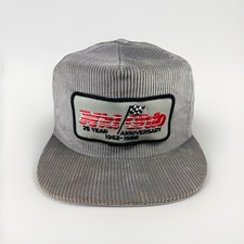 Vintage Mid/Ohio Sports Car Course Hat 25th Anniversary 80s Corduroy Cap w Patch picture