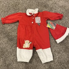 Vintage Baby Santa Romper w/ Santa Hat - Winning Colours Brand New w/ Tags picture