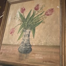 Vintage Swedish Painting, Original Abstract Early 1900’s￼ picture