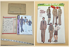 Lot 2 Vintage 1970s Mens Sewing Patterns McCall's 3521 Simplicity 7943 Jacket picture