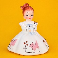 CUTE Vintage Josef Originals Mindy & Kittens Figurine California Rare Girl Cat picture