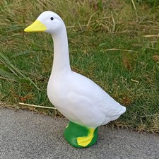 Dress Up Goose Large White Garden Statue Indoor Outdoor Yard Porch Décor picture