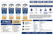 Gold Bond Healing Hand Cream Aloe 3 oz Moisture Through Handwashing 4 Pack picture