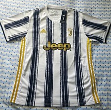 Juventus Cristiano Ronaldo #7 Soccer Jersey White/Black/Gold Men’s L picture