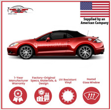 Convertible Soft Top 2006-2011 Mitsubishi Eclipse, DOT Heated Glass Window Black picture