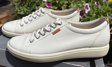 NEW in Box ECCO Soft 7 White Leather Lace Up Sneaker-Shoe, Women’s Size 38/7-7.5 picture