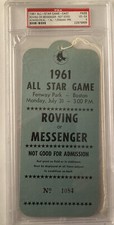1961 All-Star GM Red Sox PSA Pass Ticket Sandy Koufax 2 IP/Willie Mays/Fenway PK picture