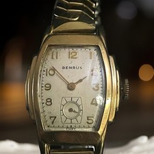 Vintage Benrus BB3 Mens Watch 15 Jewel Swiss Manual Wind Small Seconds Running picture
