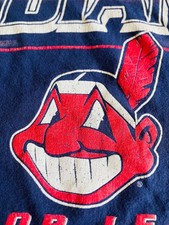 Vintage 1998 Cleveland Indians Chief Wahoo SS Shirt Belton Sz L Tribe MLB picture