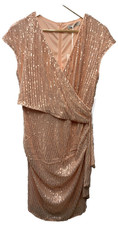 GRACE KARIN Sparkly Sequin Party Club Night Dress Wrap V-Neck Bodycon Cocktail L picture