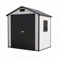 Storage Shed 6x4ft Resin Outdoor Plastic Garden Tool w/ Floor & Window picture