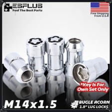 4 Pc Ram Wheel Lock W Key M14x1.5 Chrome Fit 2019-2026 Ram 1500 Aftermarket Rim picture