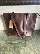 S-ZONE Vintage Genuine Leather Shoulder Bag Work Totes for Women Purse Handbag picture
