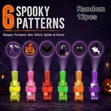 LED Halloween Projection Flashlight Light Up Wand Xmas Snowman picture