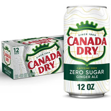Canada Dry Caffeine Free Zero Sugar Ginger Ale Soda Pop, 12 fl oz, 12 Pack Cans picture