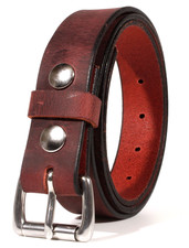 Men's Genuine Buffalo Leather Belt Full Grain Work Made in USA By Amish 1.25