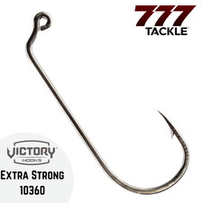 Victory Hooks 10360 60º Hook Extra Strong Inline Eye 25 50 or 100 Pack New picture