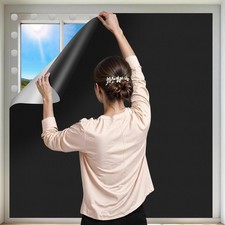 100% Black Out Window Cover Portable Blackout Shades Adhesive Thermal Blackout picture