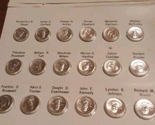 Franklin Mint Mini-Coin Sterling Silver President Set Washington-Nixon Free Post picture