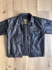 Authentic ADLER 1955 XL Genuine Lambskin Leather Jacket Black Distressed Biker picture