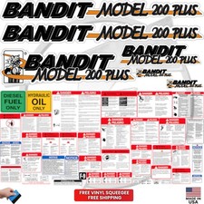 Fits Brush Bandit Wood Chipper Model 200 PLUS Decal Kit -  picture