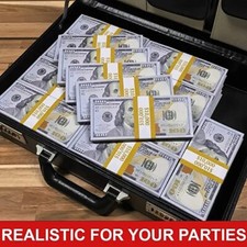 $100 Dollar Bills Prop Motion Picture Money $10,000 Dollars Total FAKE USA SHIP picture