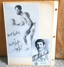 Walt Frazier & John Havlicek Boston Celtics Signed NBA Basketball Photo Lot picture