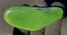 Rich Green A Grade Siberian Jade  Polished Thick Nugget 54 Grams-1.9 Oz's Russia picture