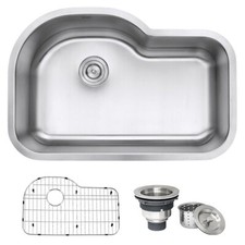 Ruvati Parmi Undermount Brushed Stainless Steel Single Bowl Kitchen Sinks picture