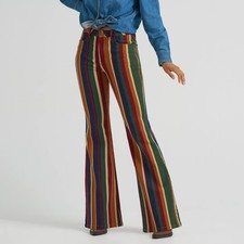Wrangler Women's High-Rise Bold Striped Flare Pants - Multi 4 picture