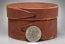 Early Antique Miniature Pantry Box Dry Red Paint picture