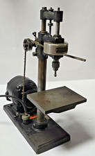 Watchmaker Drill Press Cleveland Duplex Machinery Emerson Motor Vintage Antique picture